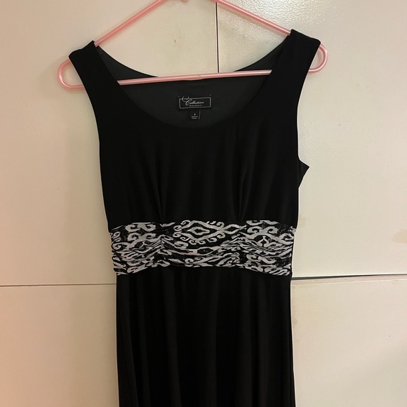 EUC black and white sleeveless dress & jacket - Picture 2 of 7